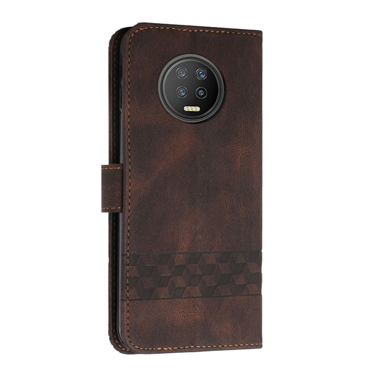 For Infinix Note 7 / X690 Cubic Skin Feel Flip Leather Phone Case