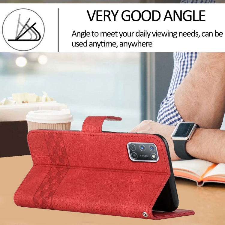 For Infinix Note 8 Cubic Skin Feel Flip Leather Phone Case