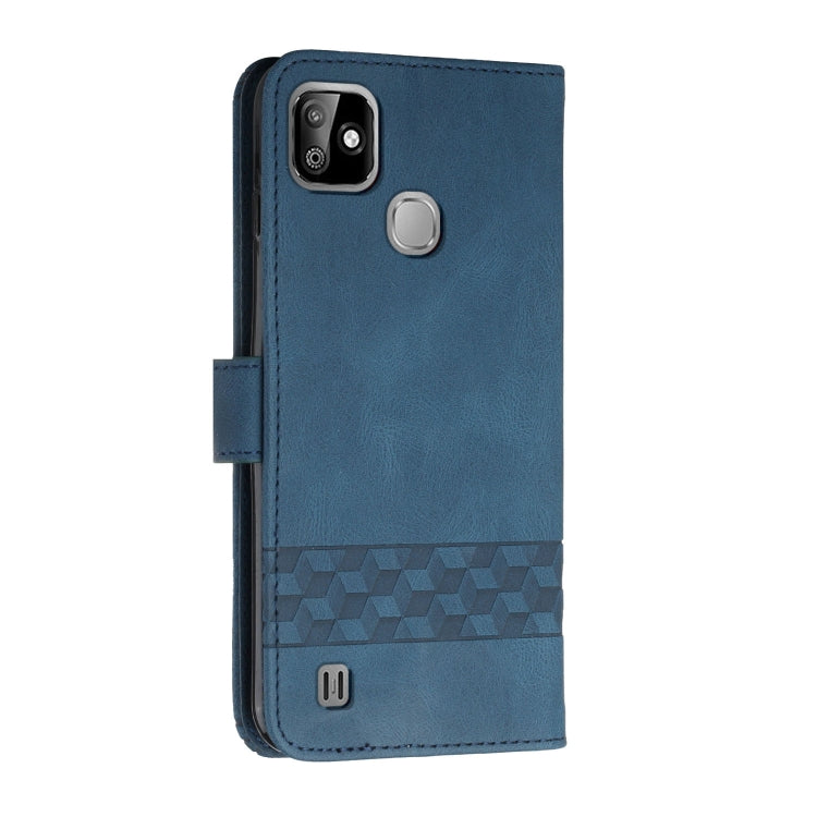 For Infinix Smart HD 2021 Cubic Skin Feel Flip Leather Phone Case