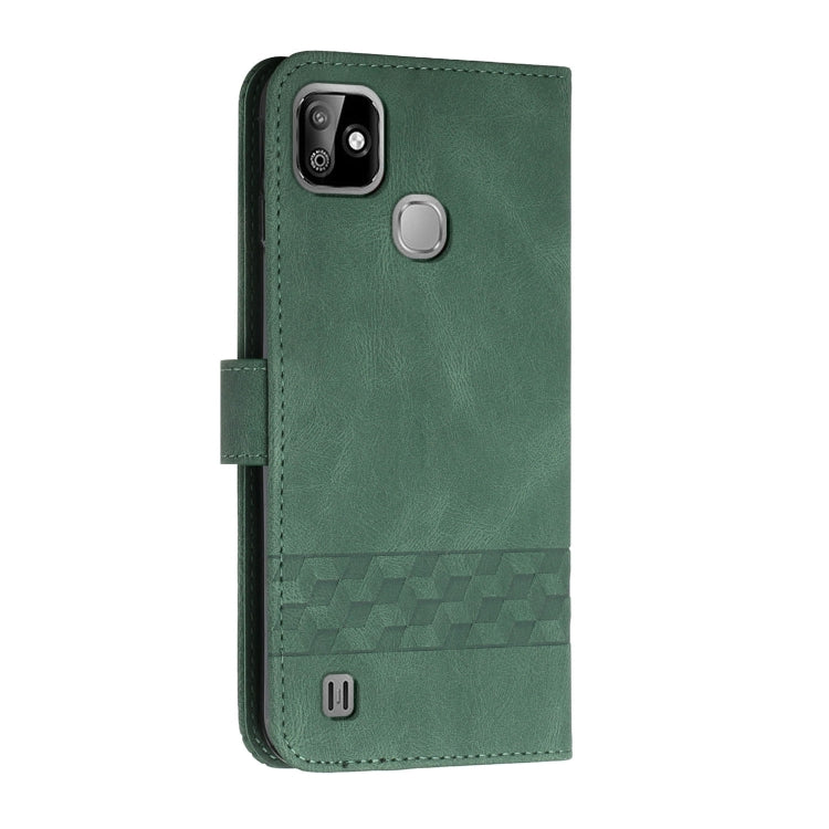 For Infinix Smart HD 2021 Cubic Skin Feel Flip Leather Phone Case
