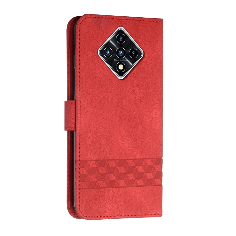For Infinix Zero 8 / X687 Cubic Skin Feel Flip Leather Phone Case