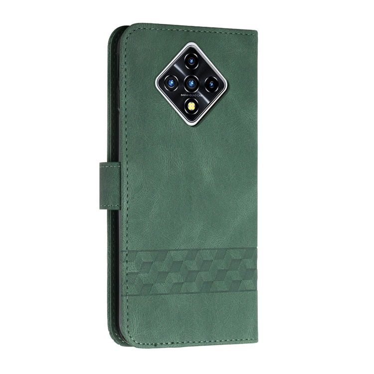 For Infinix Zero 8 / X687 Cubic Skin Feel Flip Leather Phone Case