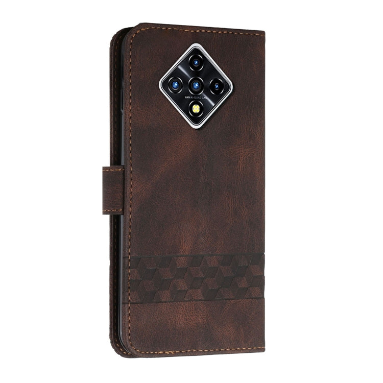 For Infinix Zero 8 / X687 Cubic Skin Feel Flip Leather Phone Case