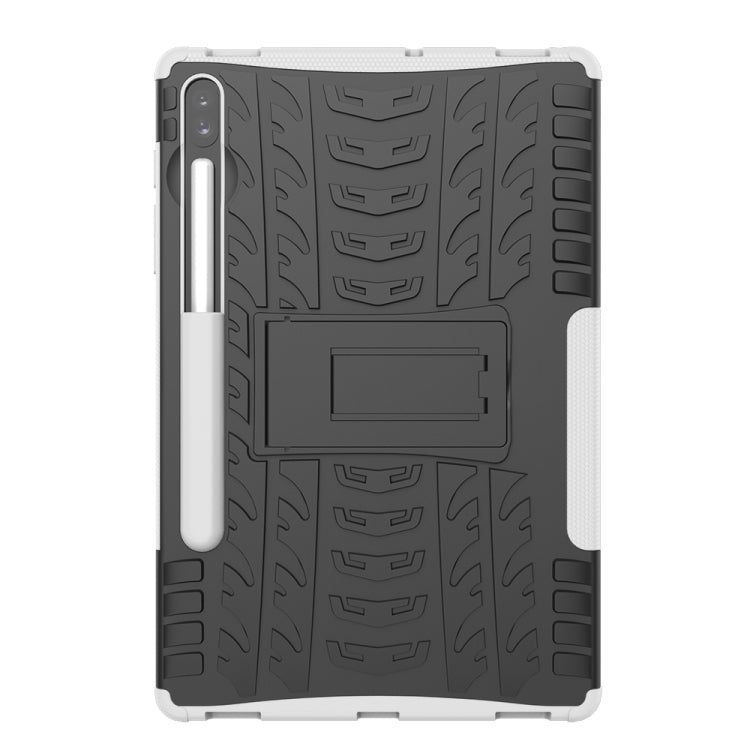 For Galaxy Tab S6 Tire Texture TPU + PC Shockproof Case with Holder