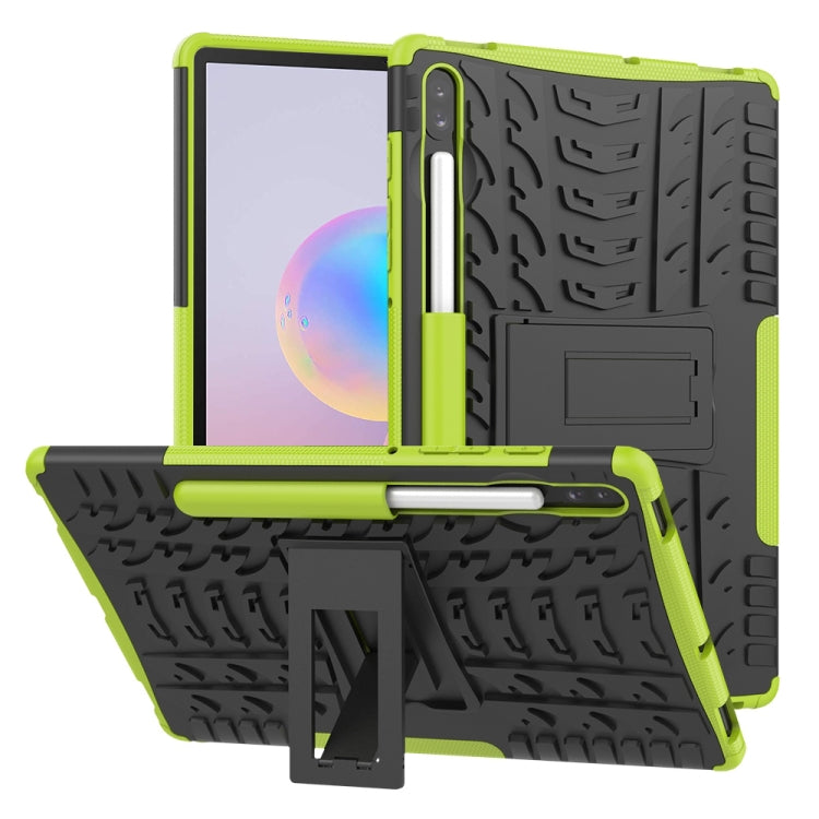 For Galaxy Tab S6 Tire Texture TPU + PC Shockproof Case with Holder