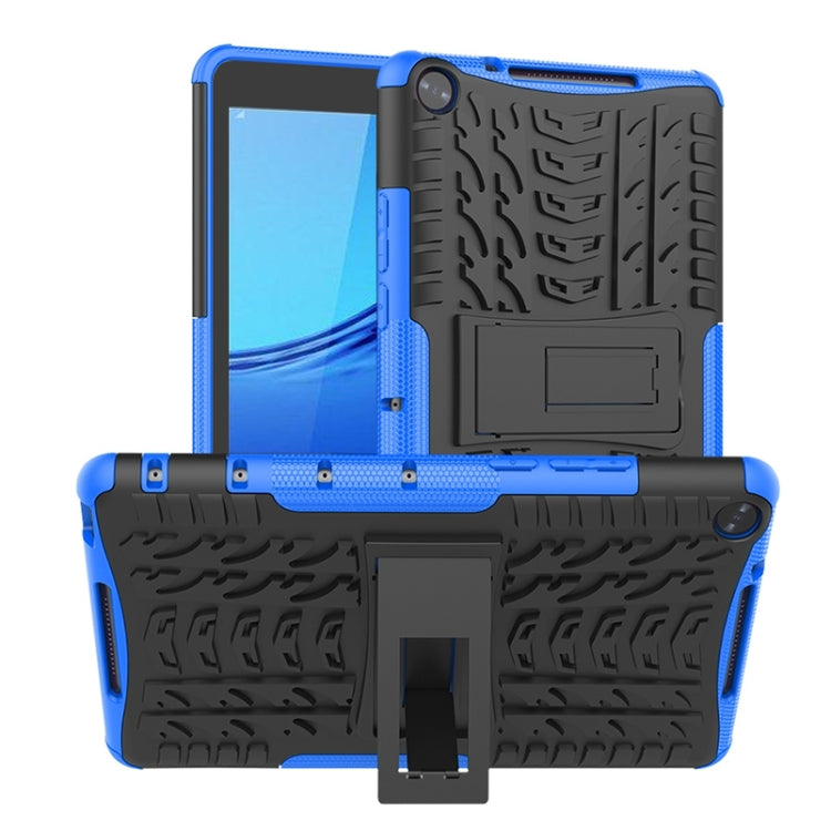 For Huawei MediaPad M5 Lite 8 Tire Texture TPU + PC Shockproof Case with Holder