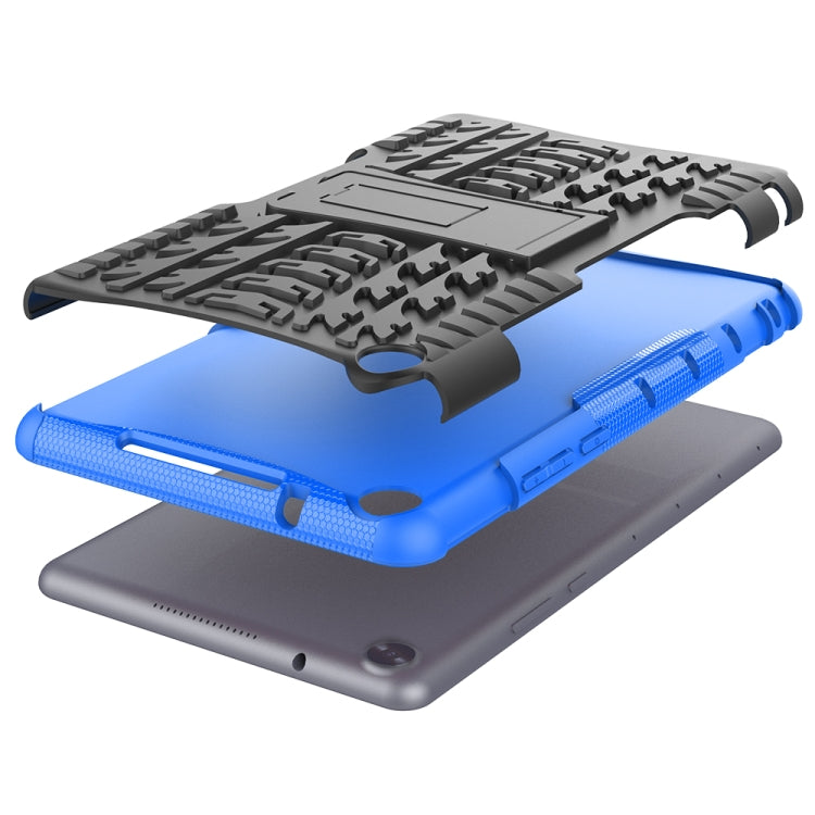 For Huawei MediaPad M5 Lite 8 Tire Texture TPU + PC Shockproof Case with Holder