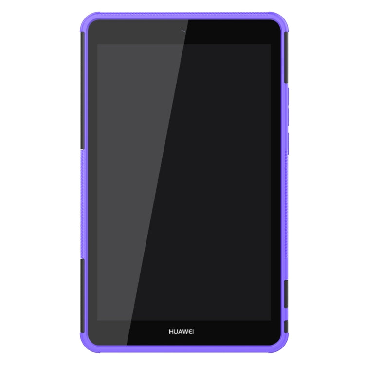 For Huawei MediaPad M5 Lite 8 Tire Texture TPU + PC Shockproof Case with Holder