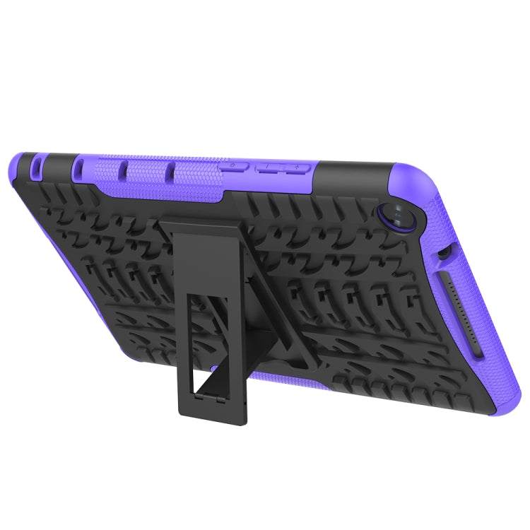 For Huawei MediaPad M5 Lite 8 Tire Texture TPU + PC Shockproof Case with Holder