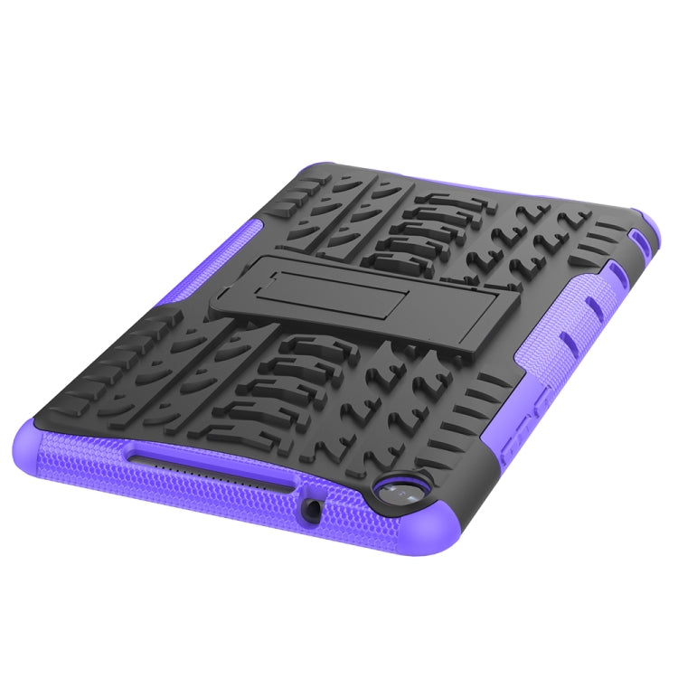 For Huawei MediaPad M5 Lite 8 Tire Texture TPU + PC Shockproof Case with Holder