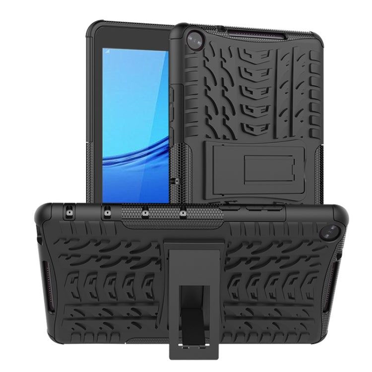 For Huawei MediaPad M5 Lite 8 Tire Texture TPU + PC Shockproof Case with Holder