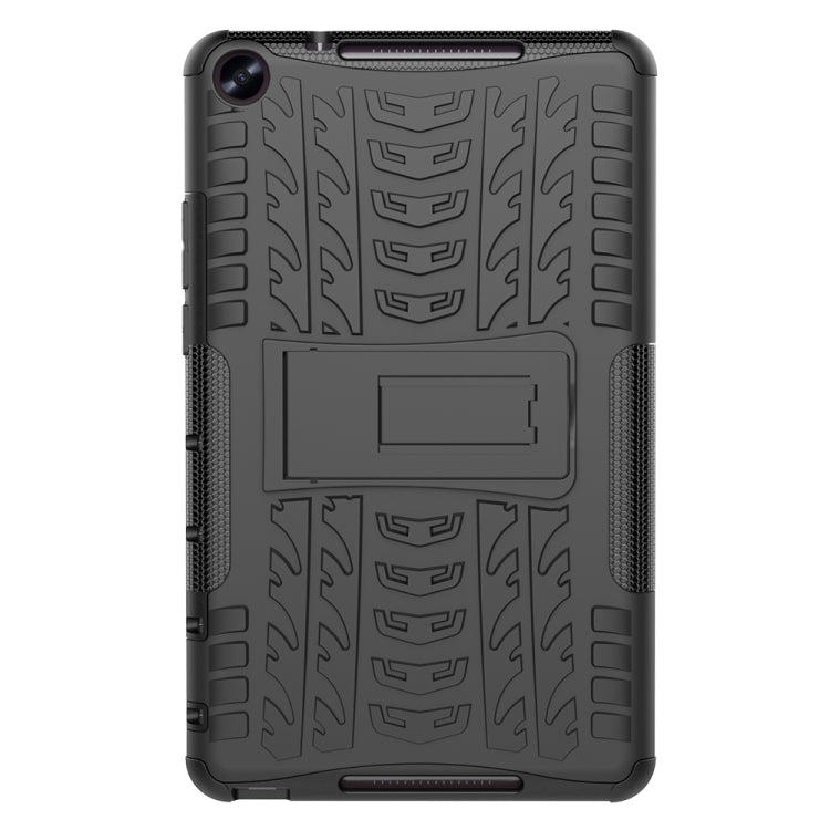 For Huawei MediaPad M5 Lite 8 Tire Texture TPU + PC Shockproof Case with Holder