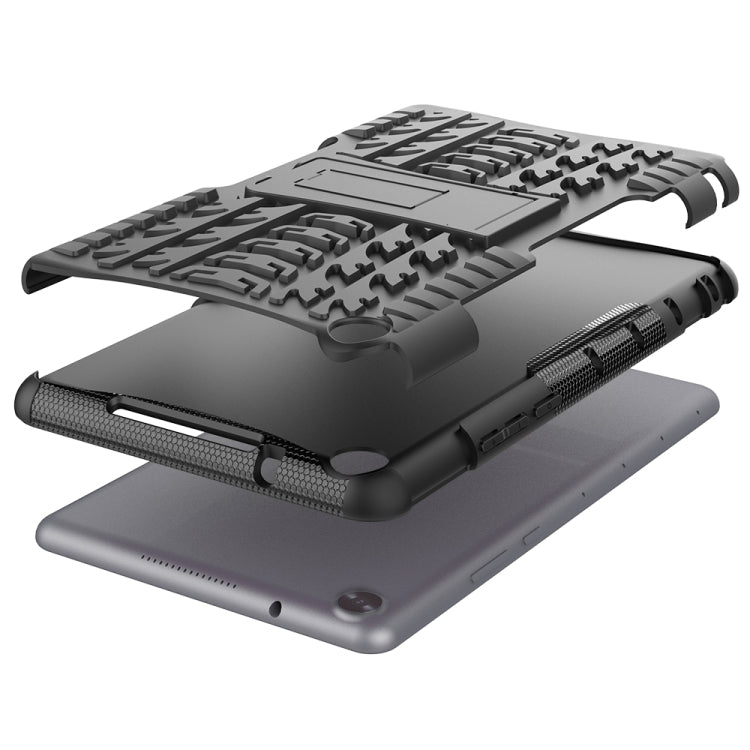 For Huawei MediaPad M5 Lite 8 Tire Texture TPU + PC Shockproof Case with Holder