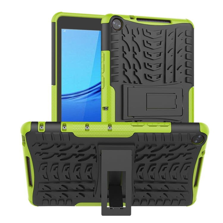 For Huawei MediaPad M5 Lite 8 Tire Texture TPU + PC Shockproof Case with Holder