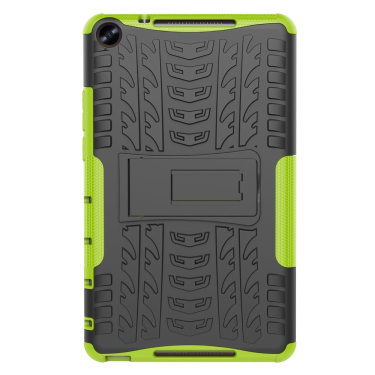 For Huawei MediaPad M5 Lite 8 Tire Texture TPU + PC Shockproof Case with Holder