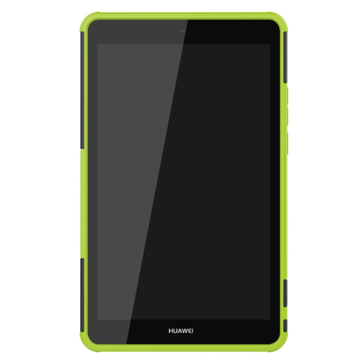 For Huawei MediaPad M5 Lite 8 Tire Texture TPU + PC Shockproof Case with Holder