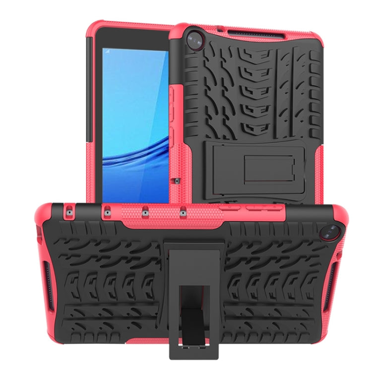 For Huawei MediaPad M5 Lite 8 Tire Texture TPU + PC Shockproof Case with Holder