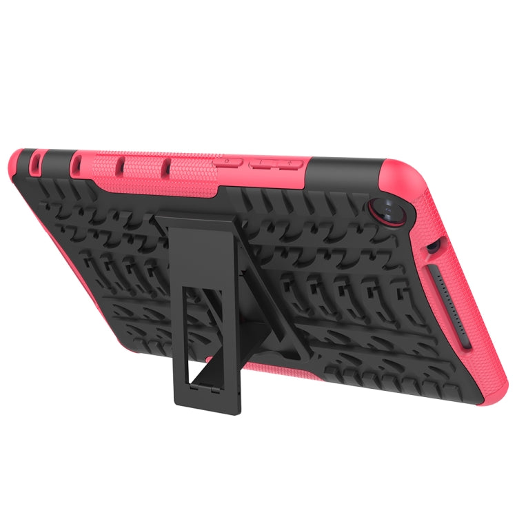For Huawei MediaPad M5 Lite 8 Tire Texture TPU + PC Shockproof Case with Holder