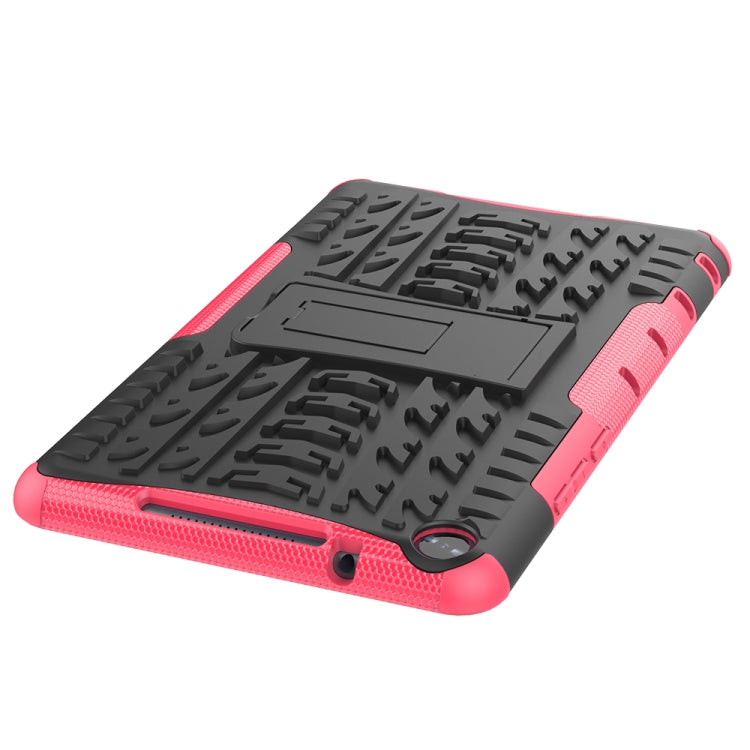 For Huawei MediaPad M5 Lite 8 Tire Texture TPU + PC Shockproof Case with Holder