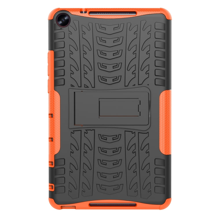 For Huawei MediaPad M5 Lite 8 Tire Texture TPU + PC Shockproof Case with Holder