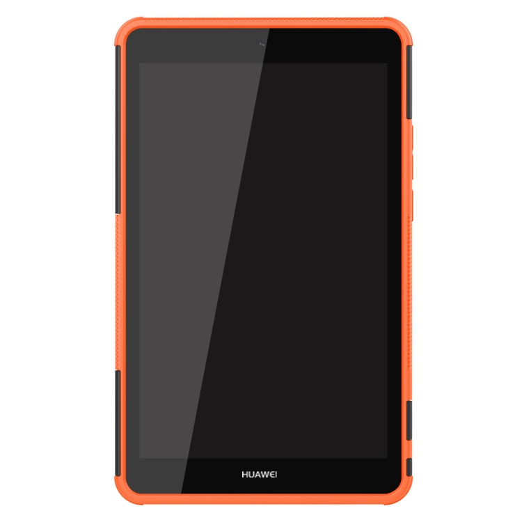 For Huawei MediaPad M5 Lite 8 Tire Texture TPU + PC Shockproof Case with Holder