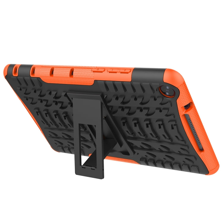 For Huawei MediaPad M5 Lite 8 Tire Texture TPU + PC Shockproof Case with Holder
