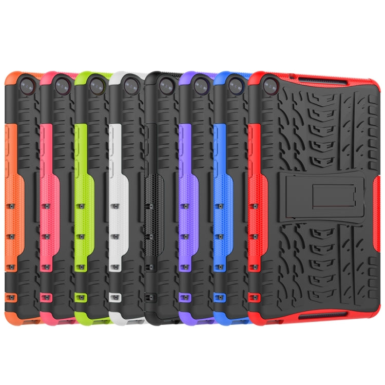 For Huawei MediaPad M5 Lite 8 Tire Texture TPU + PC Shockproof Case with Holder