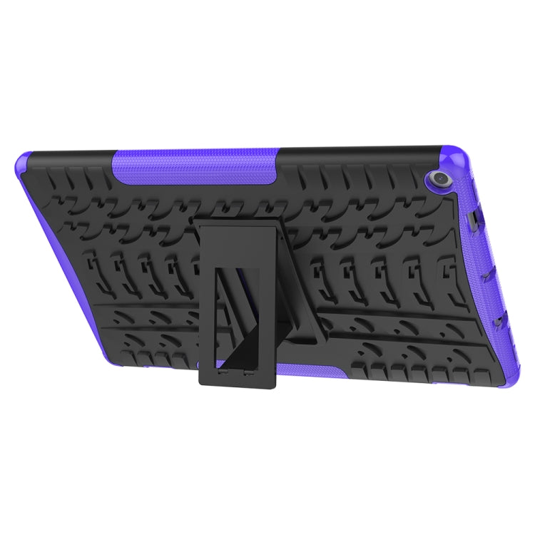 For Amazon Kindle Fire HD 10 2019 Tire Texture TPU + PC Shockproof Case with Holder