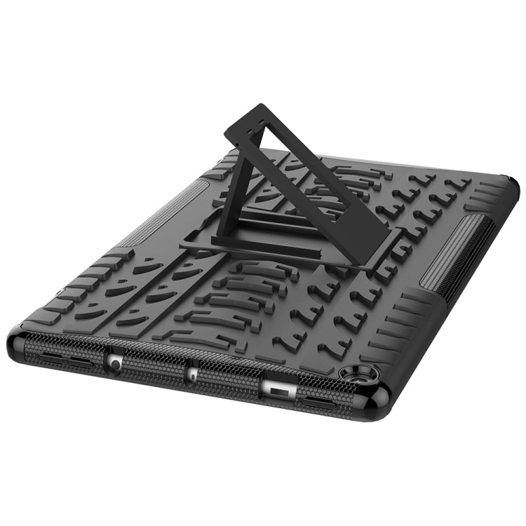 For Amazon Kindle Fire HD 10 2019 Tire Texture TPU + PC Shockproof Case with Holder