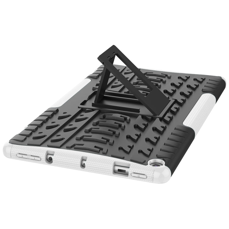 For Amazon Kindle Fire HD 10 2019 Tire Texture TPU + PC Shockproof Case with Holder