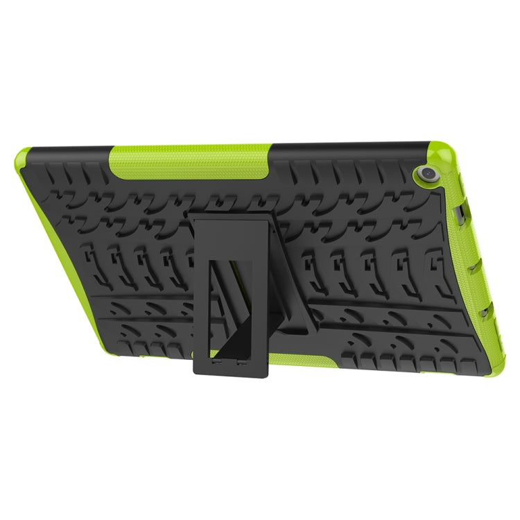 For Amazon Kindle Fire HD 10 2019 Tire Texture TPU + PC Shockproof Case with Holder