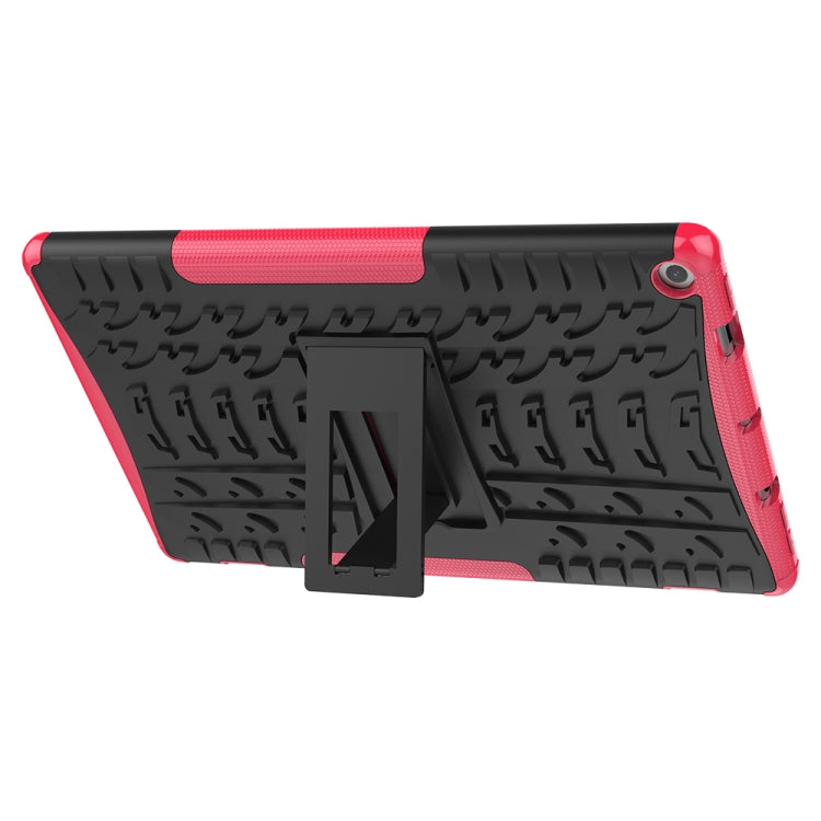 For Amazon Kindle Fire HD 10 2019 Tire Texture TPU + PC Shockproof Case with Holder