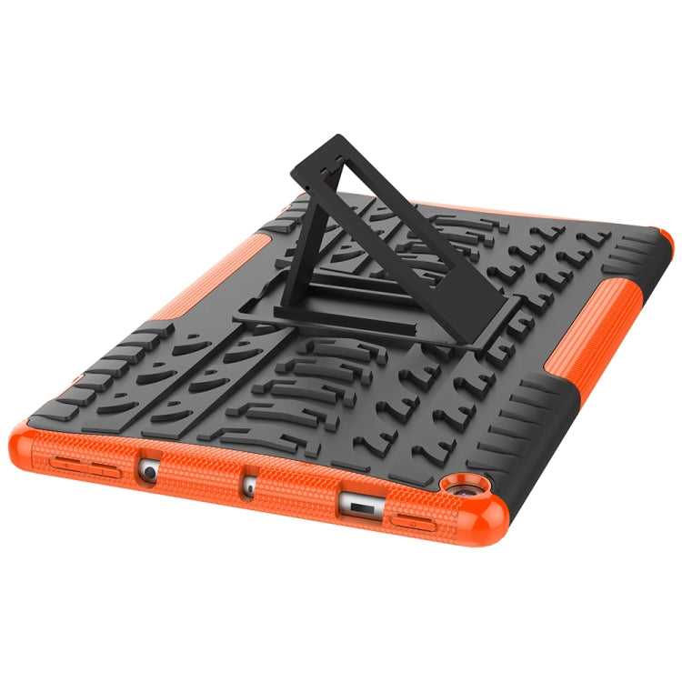 For Amazon Kindle Fire HD 10 2019 Tire Texture TPU + PC Shockproof Case with Holder