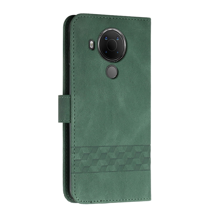 For Nokia C300 Cubic Skin Feel Flip Leather Phone Case