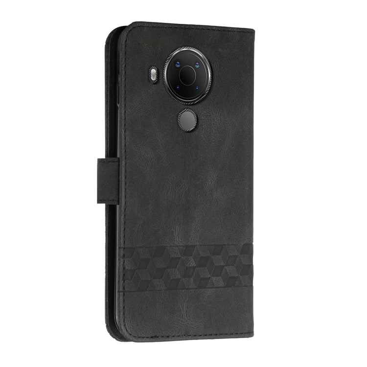For Nokia C300 Cubic Skin Feel Flip Leather Phone Case
