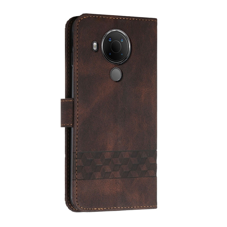 For Nokia C300 Cubic Skin Feel Flip Leather Phone Case