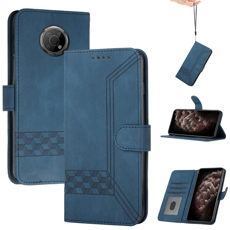 For Nokia G10 / G20 / G30 Cubic Skin Feel Flip Leather Phone Case