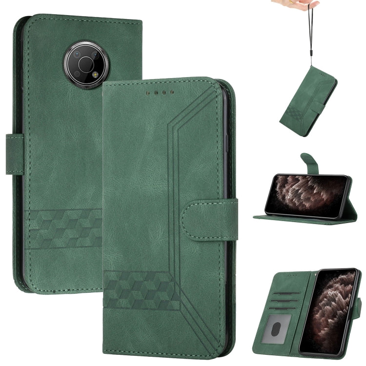 For Nokia G10 / G20 / G30 Cubic Skin Feel Flip Leather Phone Case