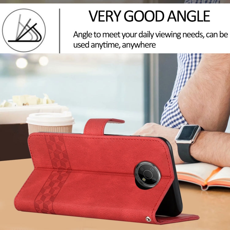 For Nokia G300 Cubic Skin Feel Flip Leather Phone Case