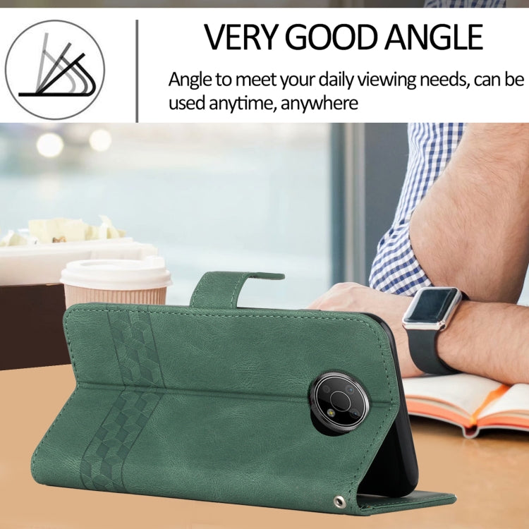 For Nokia G300 Cubic Skin Feel Flip Leather Phone Case