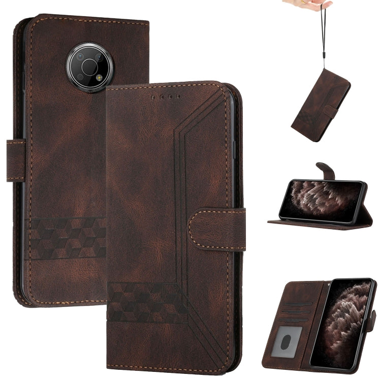 For Nokia G300 Cubic Skin Feel Flip Leather Phone Case