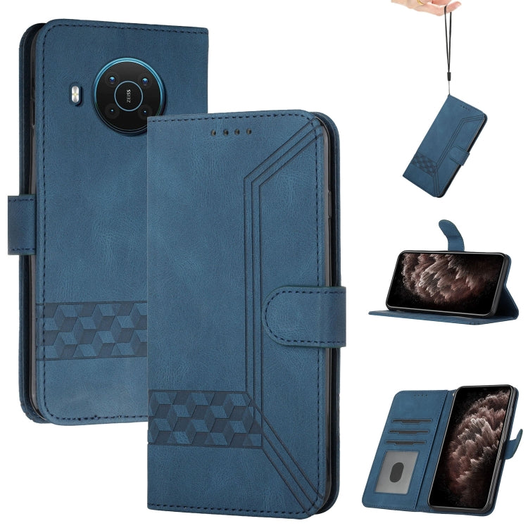 For Nokia X20 Cubic Skin Feel Flip Leather Phone Case
