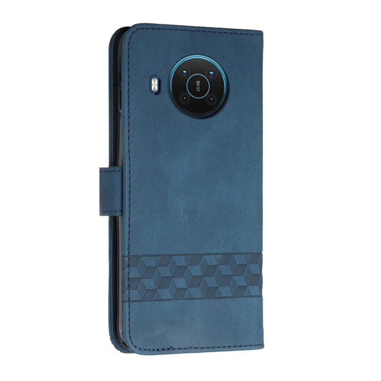For Nokia X20 Cubic Skin Feel Flip Leather Phone Case
