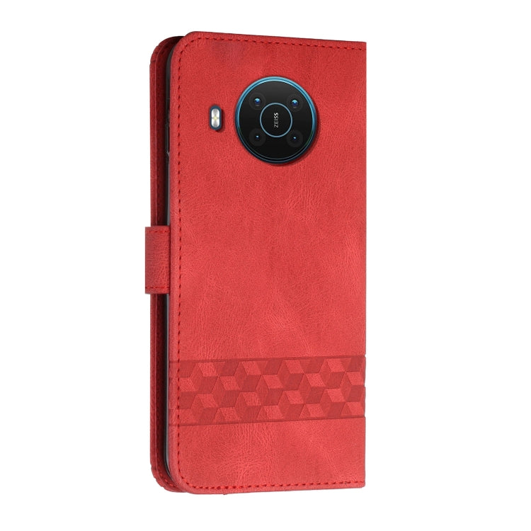 For Nokia X20 Cubic Skin Feel Flip Leather Phone Case