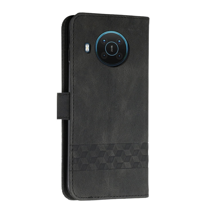For Nokia X20 Cubic Skin Feel Flip Leather Phone Case