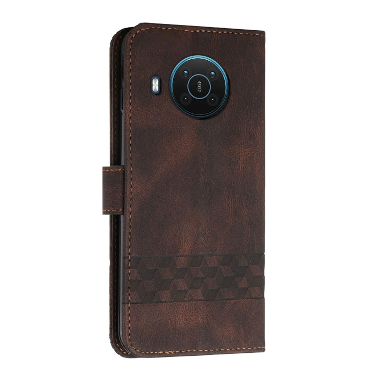For Nokia X20 Cubic Skin Feel Flip Leather Phone Case