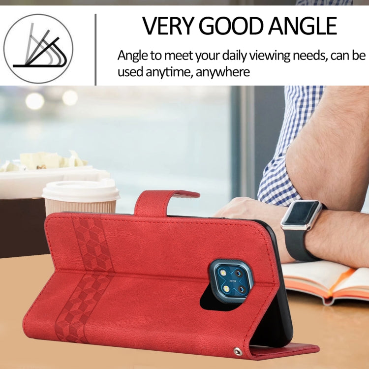 For Nokia XR20 Cubic Skin Feel Flip Leather Phone Case