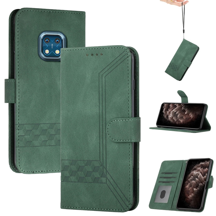 For Nokia XR20 Cubic Skin Feel Flip Leather Phone Case