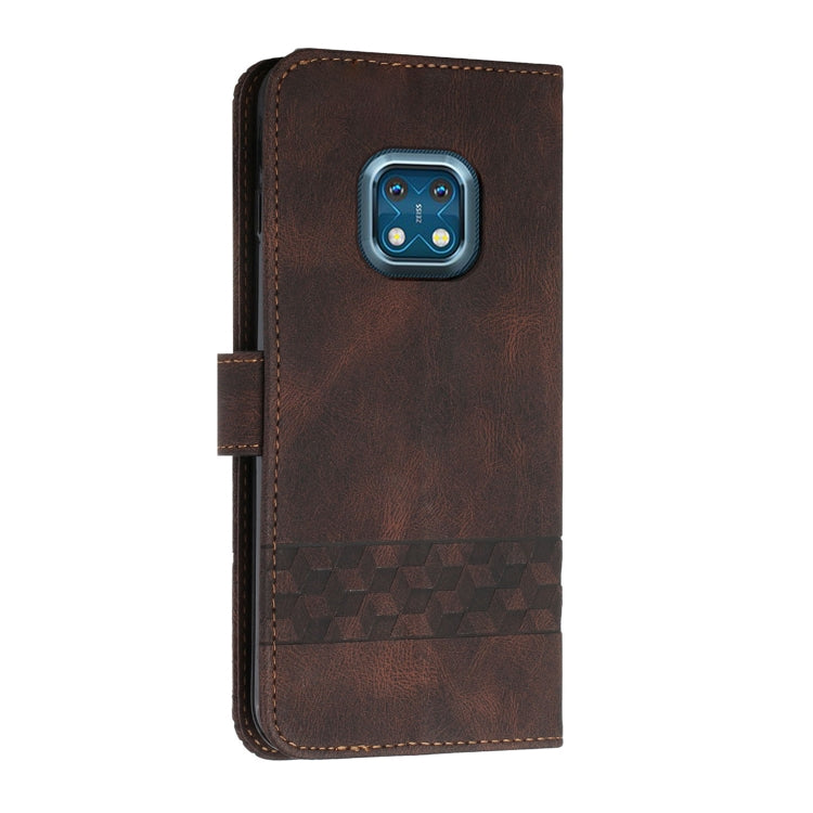 For Nokia XR20 Cubic Skin Feel Flip Leather Phone Case