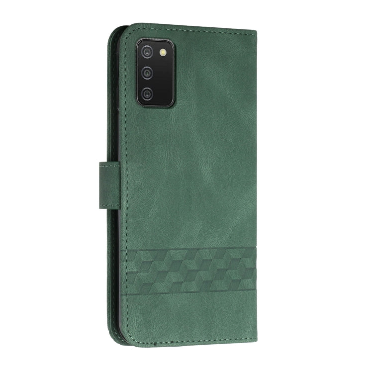 For Samsung Galaxy A02s 164mm Cubic Skin Feel Flip Leather Phone Case